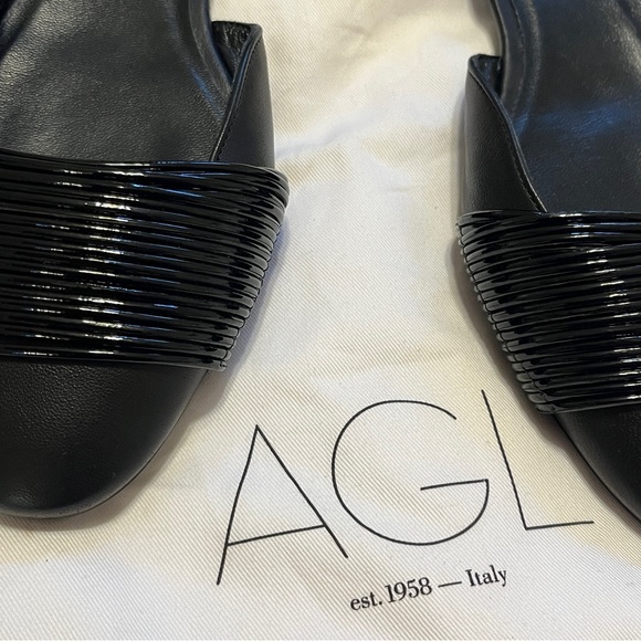 AGL black D’Orsay Flats - Picture 4 of 9